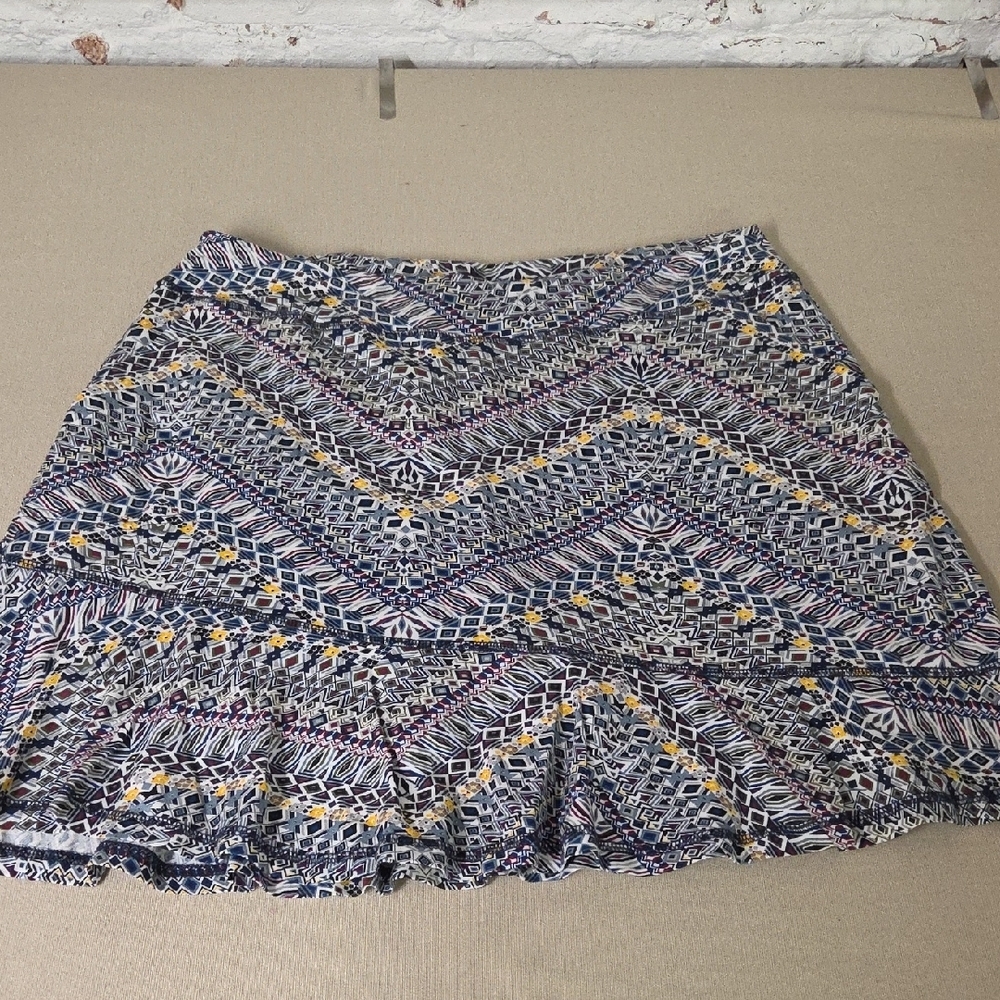REI Adventura Athletic Skort Blue Pattern Size Large